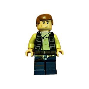LEGO Star Wars Han Solo Minifigure sw0539 Dark Blue Legs Vest w/ Pockets Genuine